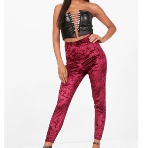 Romantic crushed velvet legging